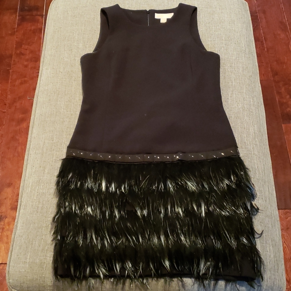 Michael Kors Feather Trim Dress